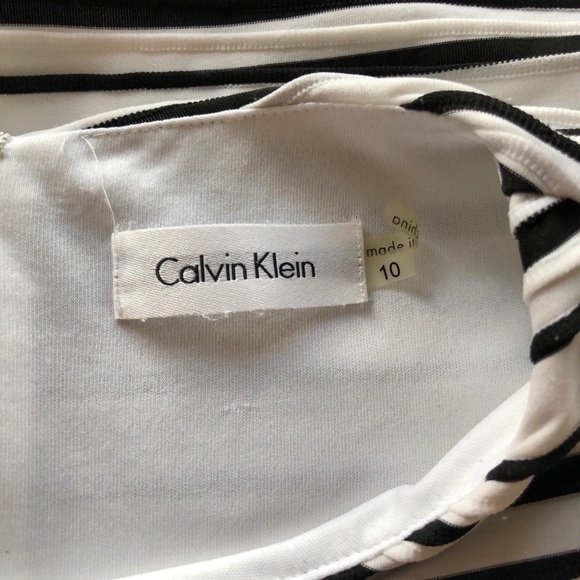 Calvin Klein White and Black Dress - Size 10 - Picture 2 of 3